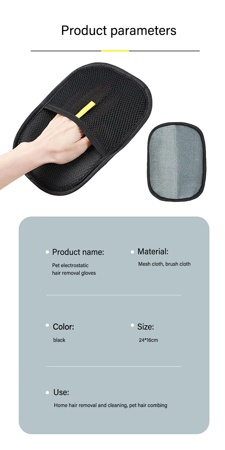 Pet Grooming Gloves Static